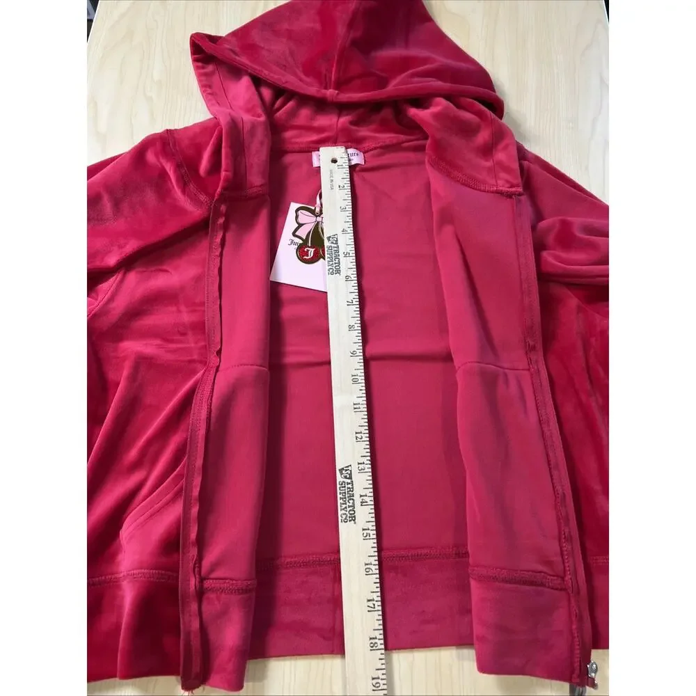 JUICY COUTURE NWT Velour Tracksuit Bling OG Hoodie & Pant's Color Flash Sz Large